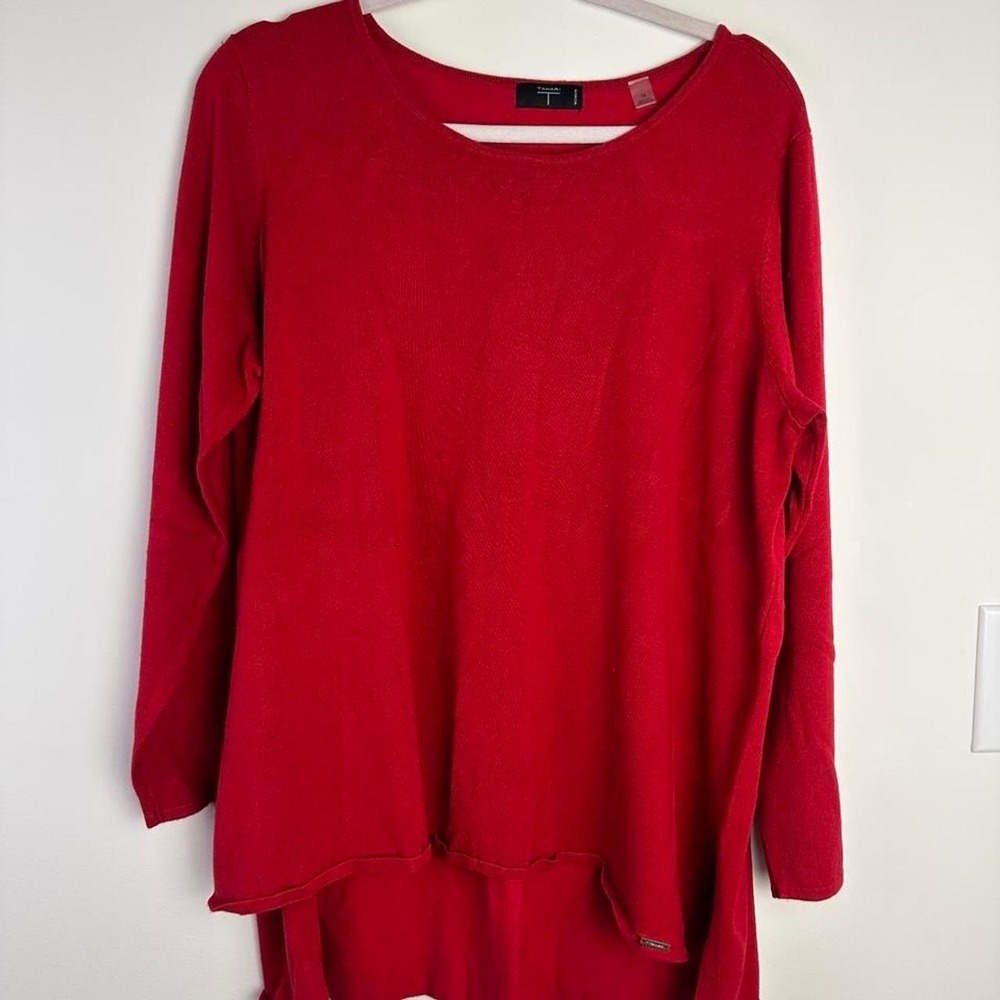 T Tahari Red Women's Long Sleeve XL Relaxed Fit